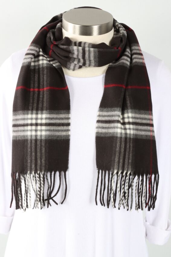 Plaid Scarf - Black 