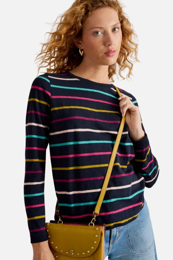 Clara Tee - Navy Multi