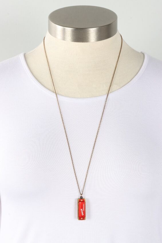 Harmonica Necklace - Red