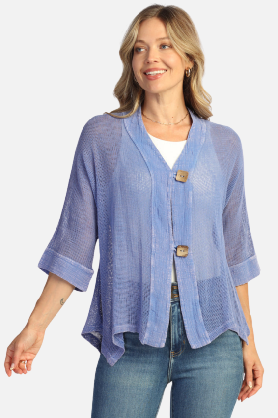 Mesh Cardigan - Pacific