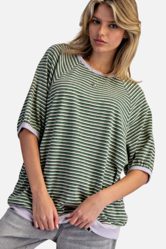 Banded Hem Top - Juniper
