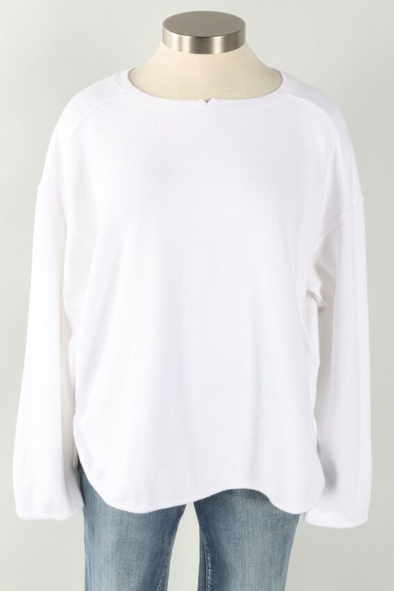 Drop Shoulder Top - White