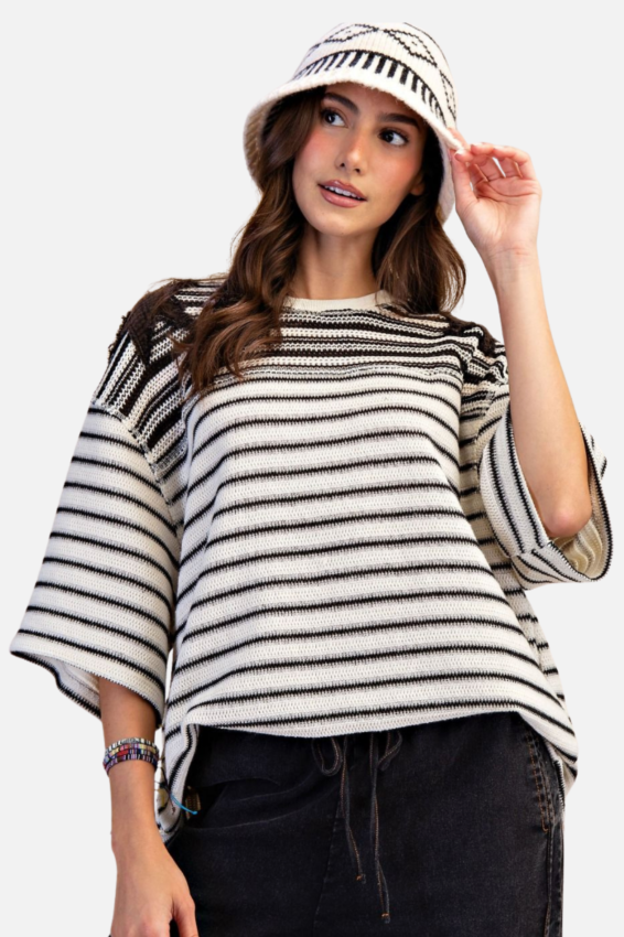 Star Patch Top - Ivory