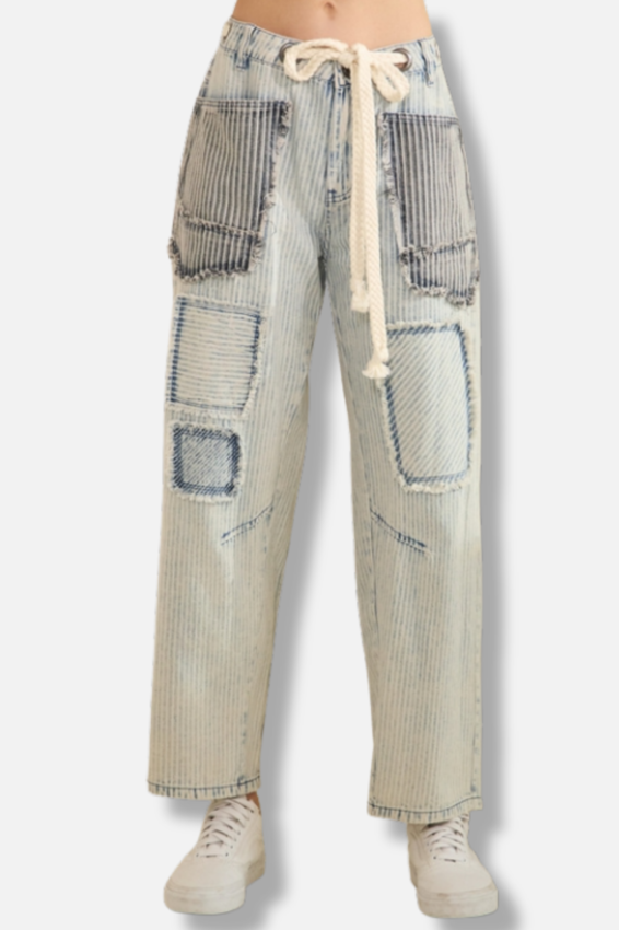 Multi Stripe Pants - Blue Multi