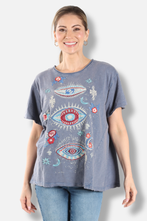 Dasha Tee - Washed Blue