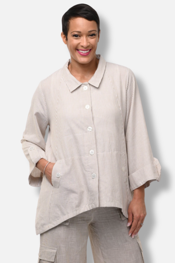 Leigh Jacket - Crockery Stripe