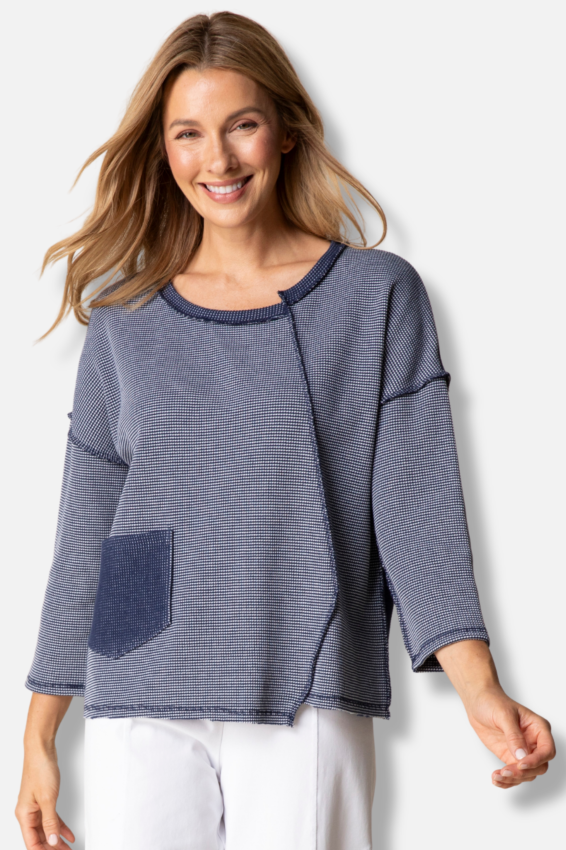 Inside Out Pullover - Navy