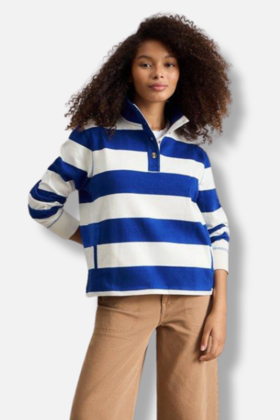 Bobby Button Top - Blue Multi