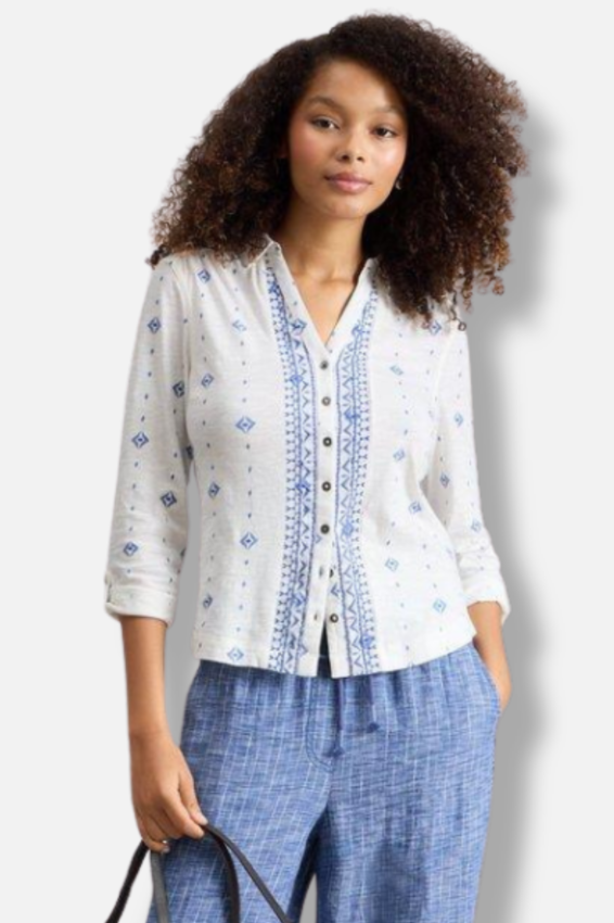 Annie Shirt - White Print