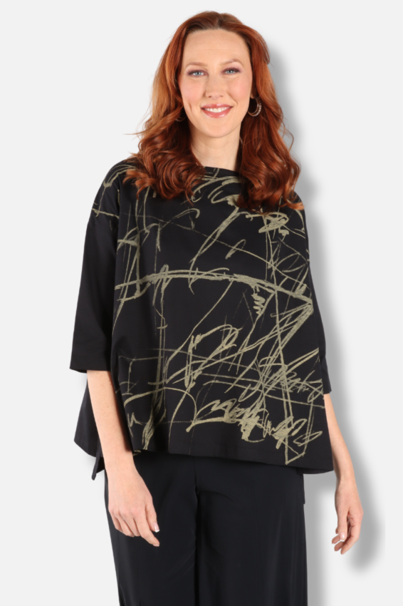 Abstract Tunic - Black 