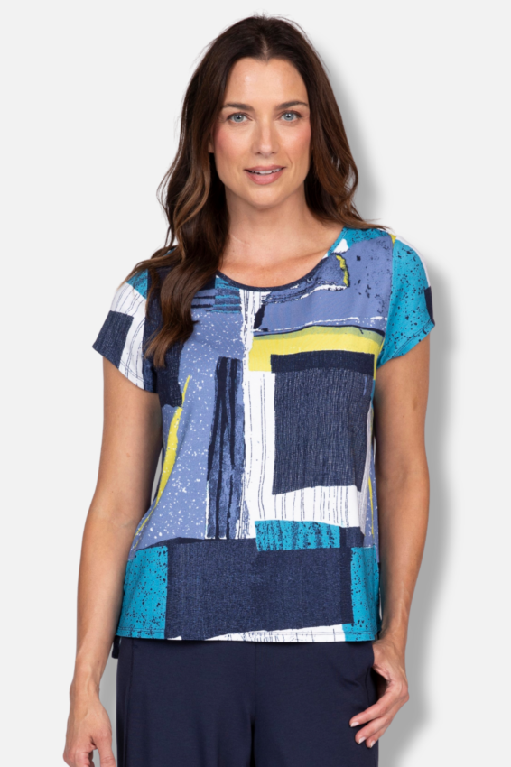 Cap Sleeve Tee - Blues