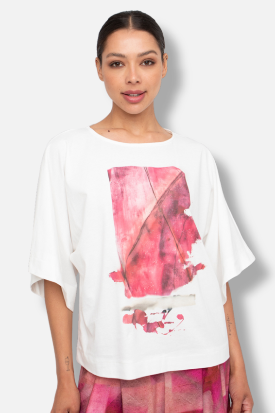 Abstract Tee - Coral 