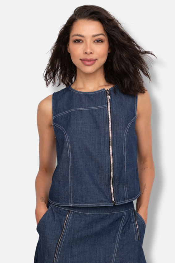 Statement Vest - Denim 