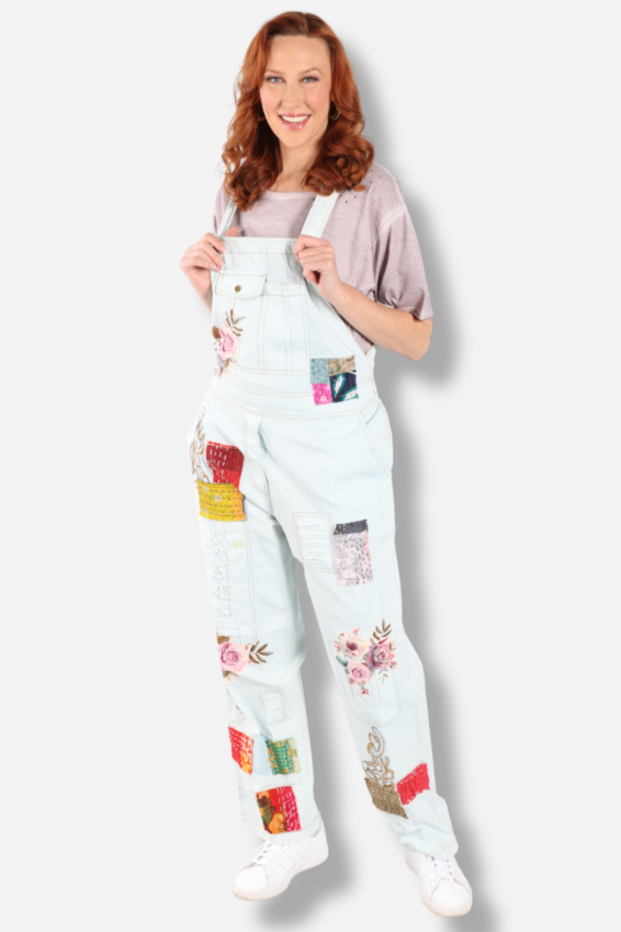 Patchwork Overall Plus - Blue