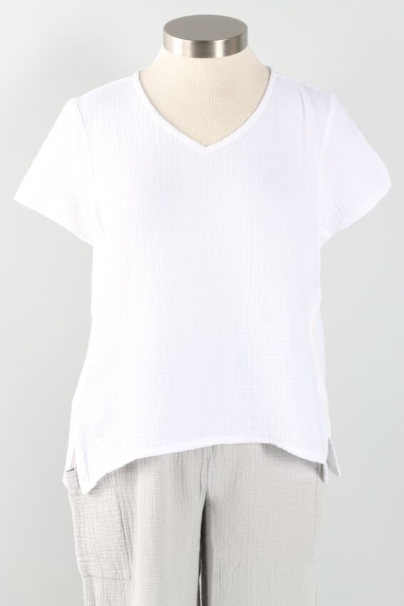 V-Neck Tee - White
