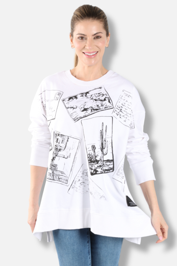 A-Line Sweatshirt - White