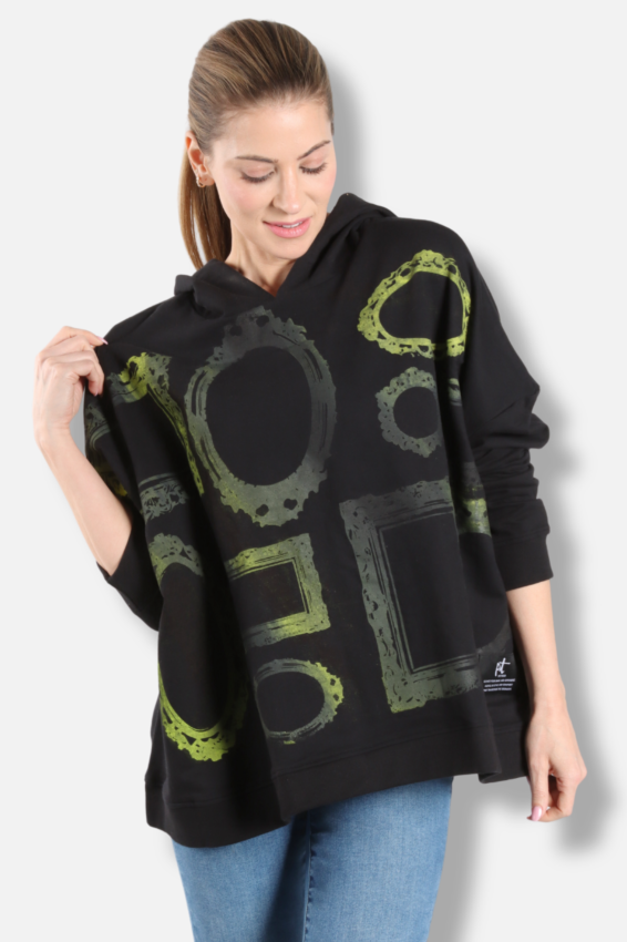 Sporting Hoodie - Black & Lime