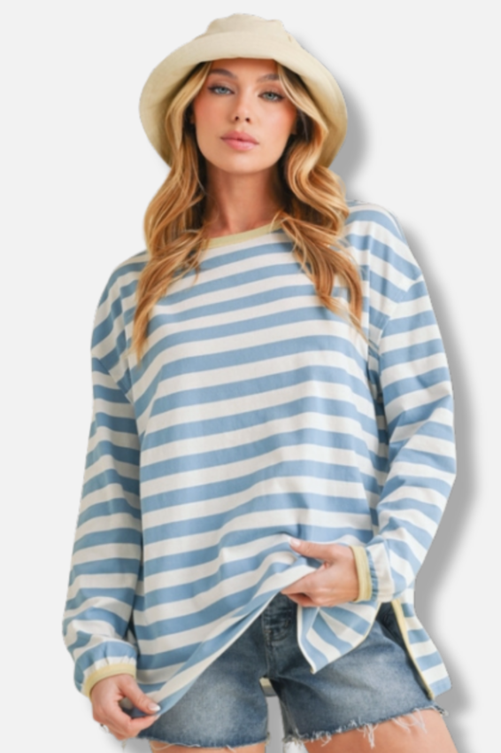 Onida Stripe Top - Blue & White 