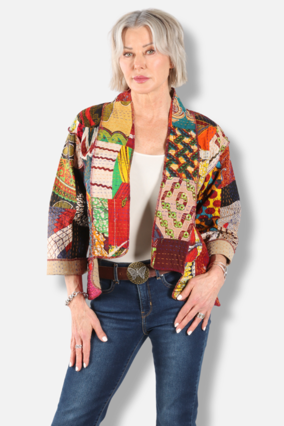 Patchwork Kimono Jacket - Multi Color #2