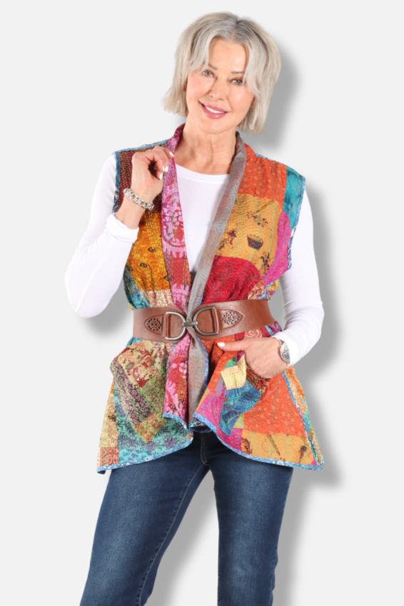 Patchwork Vest - Multi Color #1