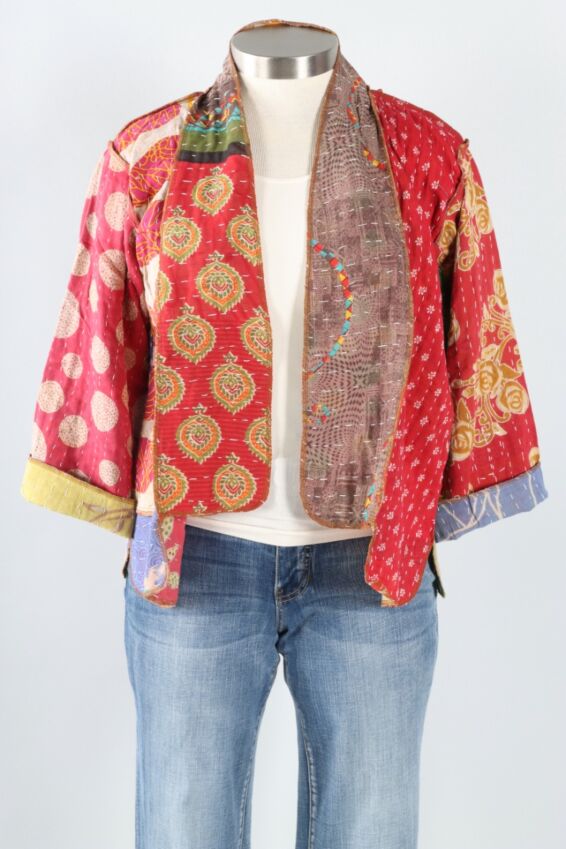 Patchwork Kimono Jacket - Multi Color #3