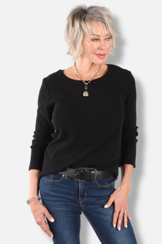Ribbed Tee - Black