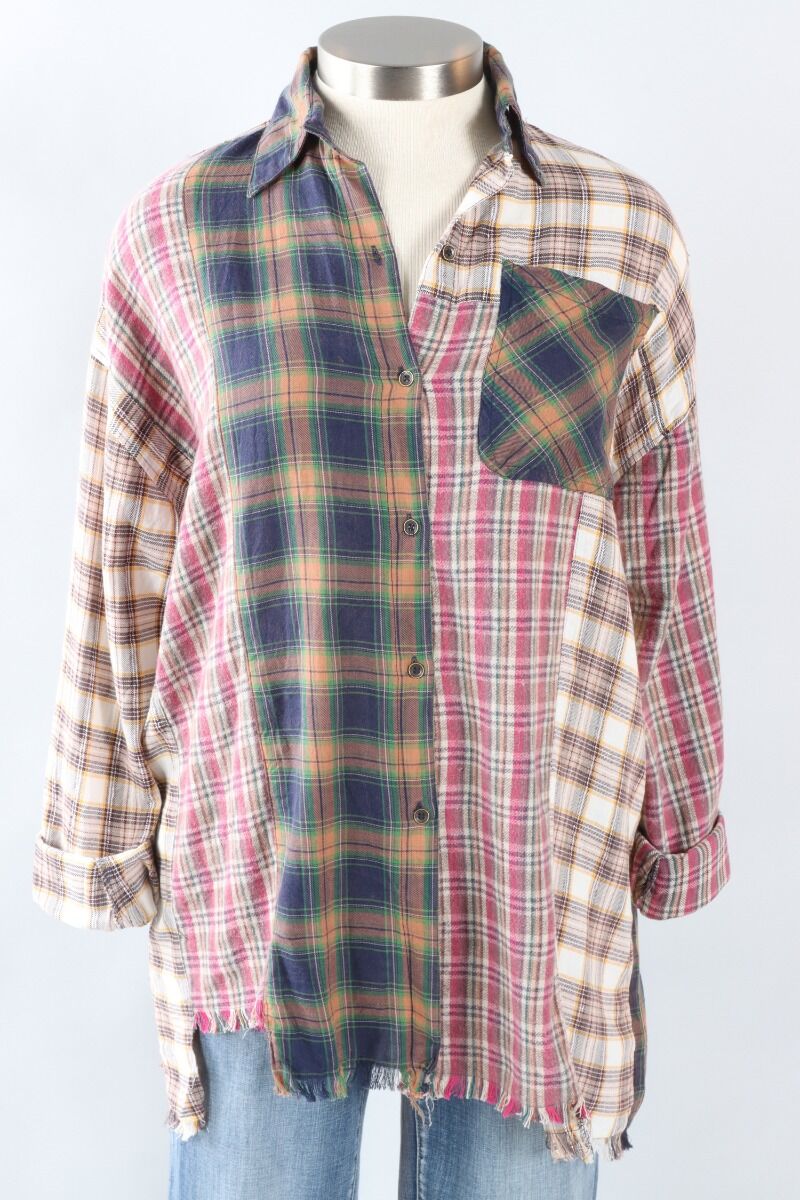 憧れの Mixed Plaid Flannel - Multi Color 時計