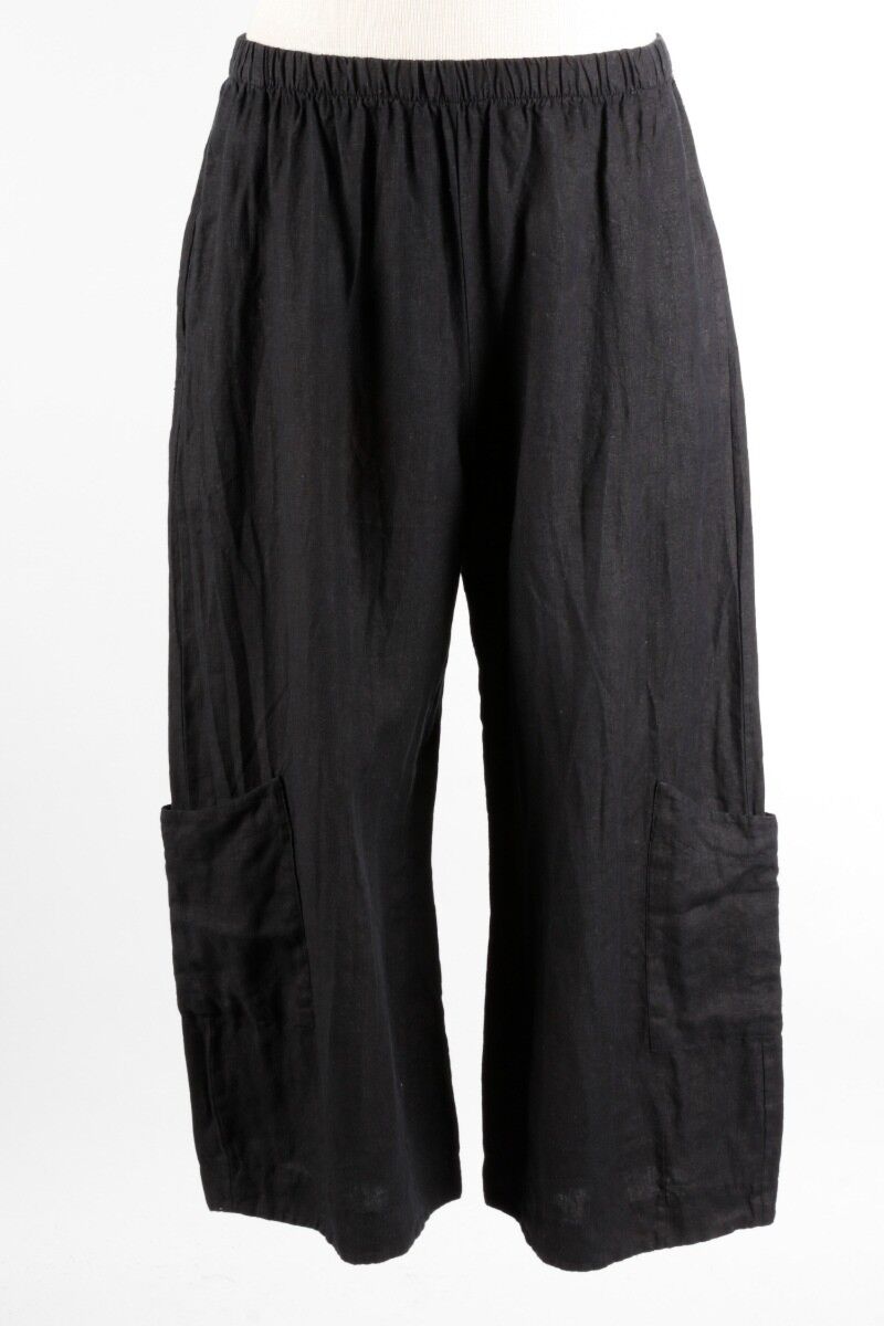 Casbah Pant - Black Light Linen